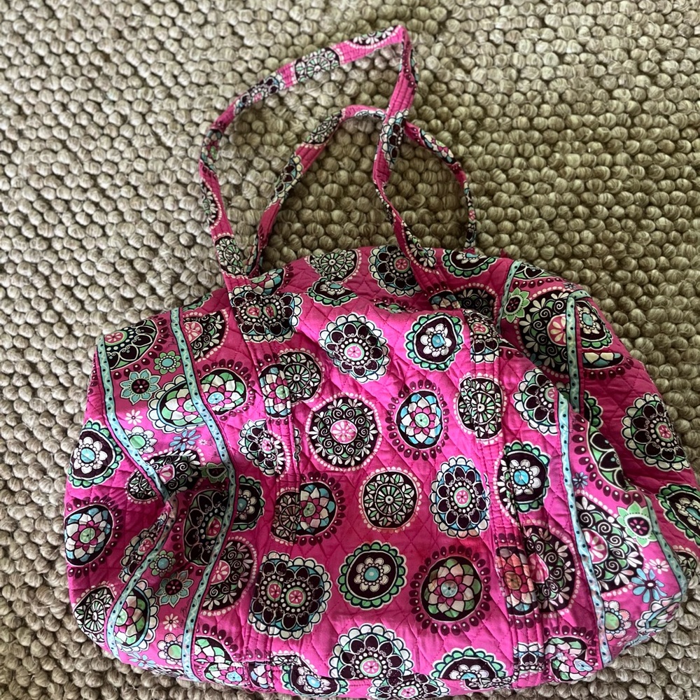 Vera Bradley - Vibrant Pink Patterned Duffle Bag - large size